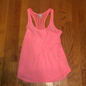 Crocheted Back Tank Top